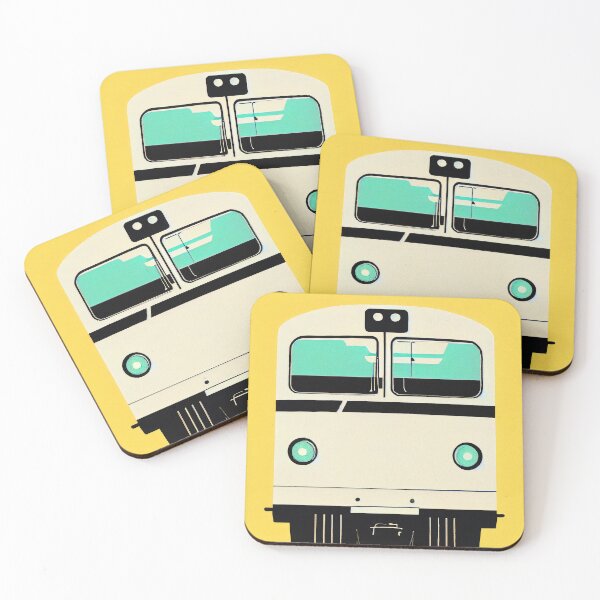 Item preview, Berliner U-Bahn Yellow Train Mid-Century Modern Boho designed and sold by PinkNomad.