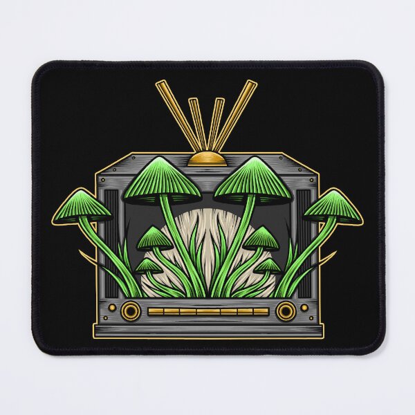 Item preview, Mushroom on TV Illustration designed and sold by WODEXZ.