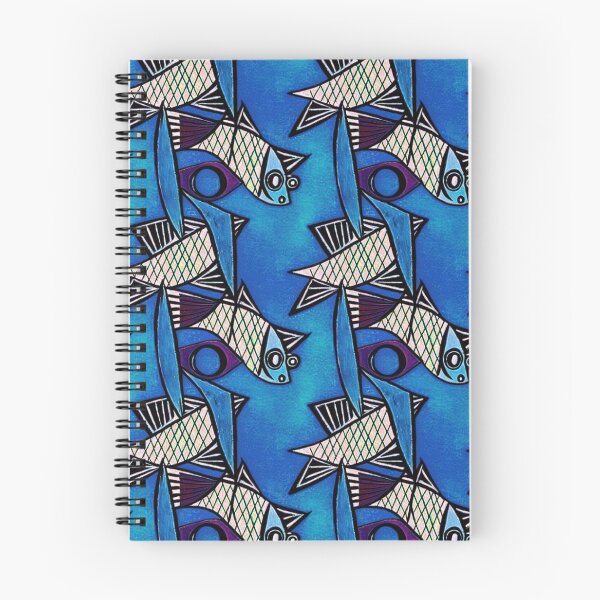 Item preview, Blue Marine Fish Pattern - Fish designed and sold by FloralZoo.