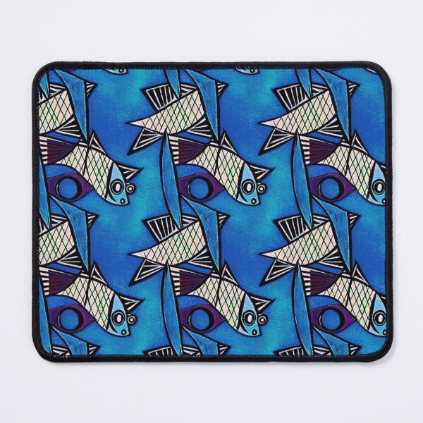 Item preview, Blue Marine Fish Pattern - Fish designed and sold by FloralZoo.