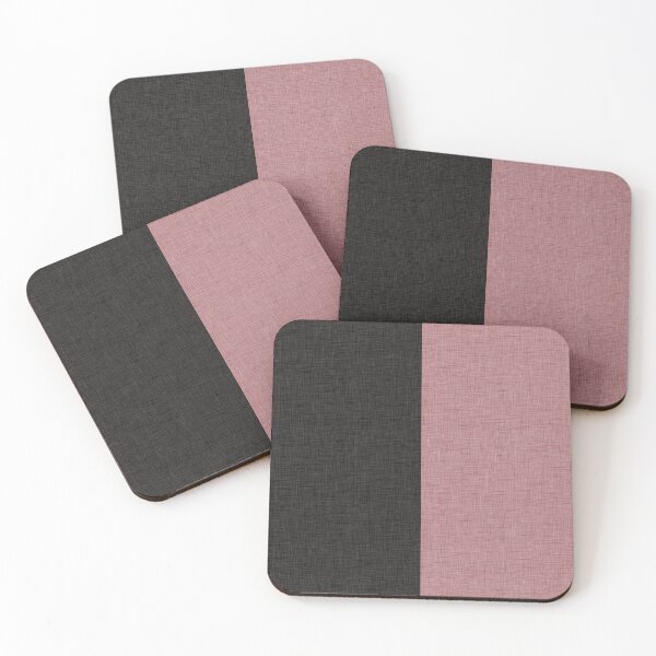 Item preview, His and Hers Black Pink Split Faux Linen designed and sold by KaitlinPeppers.