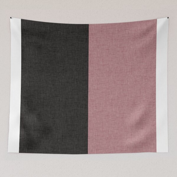 Item preview, His and Hers Black Pink Split Faux Linen designed and sold by KaitlinPeppers.