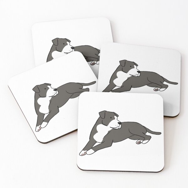 Item preview, American pit bull terrier cute illustration  designed and sold by Yarafantasyart.