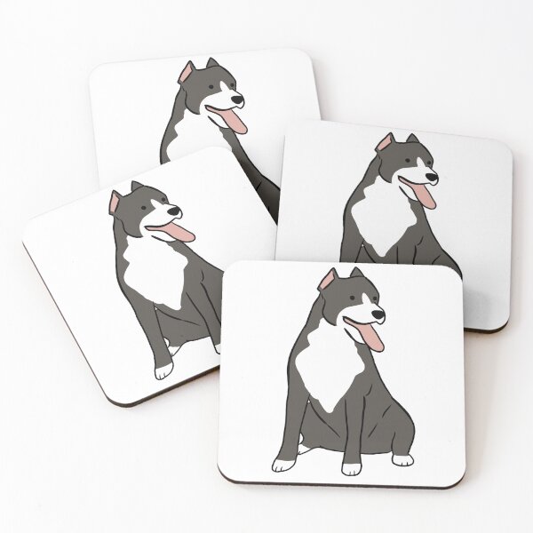 Item preview, American pit bull terrier cute illustration  designed and sold by Yarafantasyart.