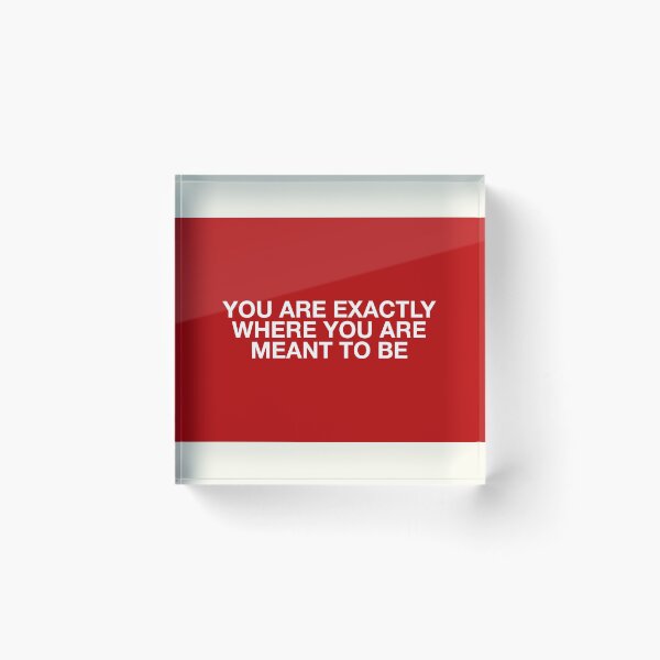 Item preview, YOU ARE EXACTLY
WHERE YOU ARE
MEANT TO BE designed and sold by pmdz.