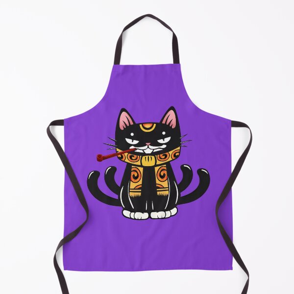 Item preview, Chibi Ninja Cat with Orange Scarf and Pipe designed and sold by NevermindOnArt.