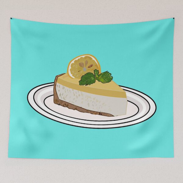 Item preview, Lemon cheesecake cartoon illustration designed and sold by Misscartoon.