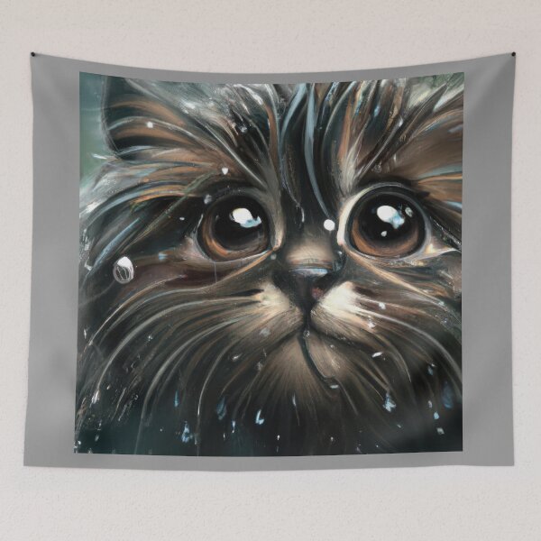 Item preview, Cute Cat Kitten In The Rain designed and sold by phillipbooth.