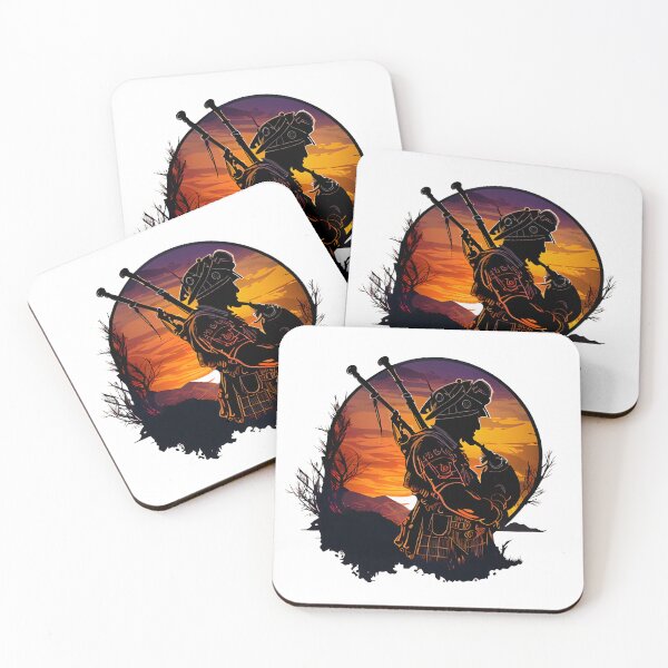 Item preview, Bagpipe player in sunset dark designed and sold by MLArtifex.