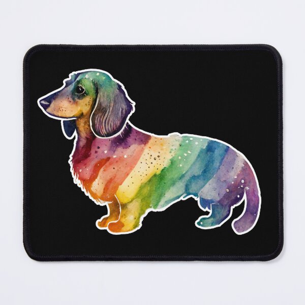 Item preview, Cute Rainbow Puppy Dachshund designed and sold by chamlogic.