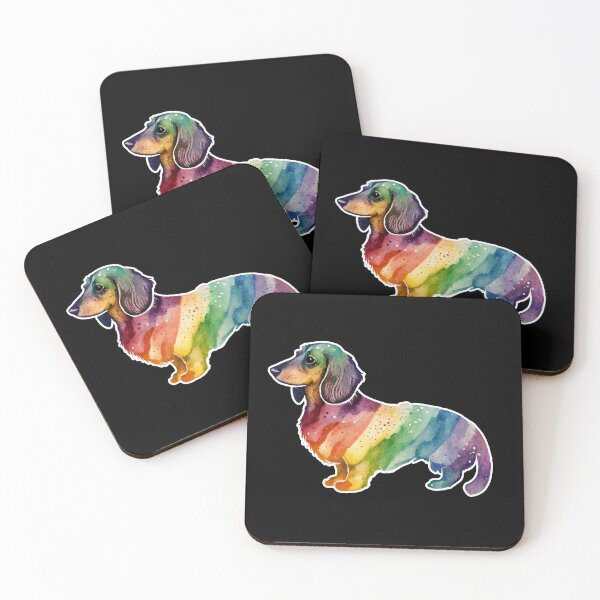 Item preview, Cute Rainbow Puppy Dachshund designed and sold by chamlogic.