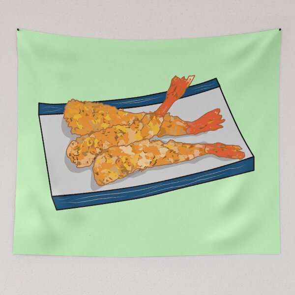 Item preview, Shrimp tempura cartoon illustration designed and sold by Misscartoon.