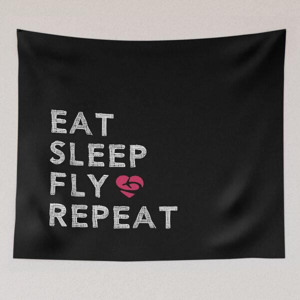 Item preview, Eat Sleep Fly Repeat - Funny Aviation Saying - Airplane Lover Quote designed and sold by Ikaroots.