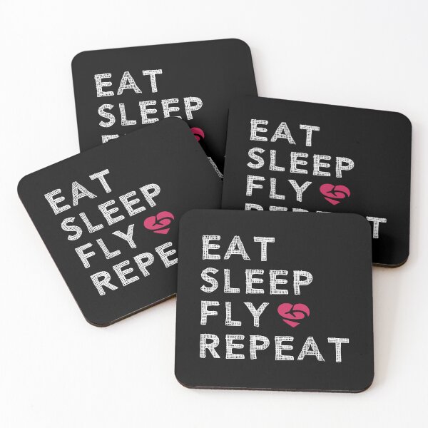 Item preview, Eat Sleep Fly Repeat - Funny Aviation Saying - Airplane Lover Quote designed and sold by Ikaroots.