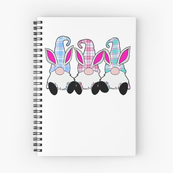 Item preview, 3 Easter Gnomes Pastel plaid hats Spring Bunny Ears Rabbit Cute designed and sold by funnytshirtemp.