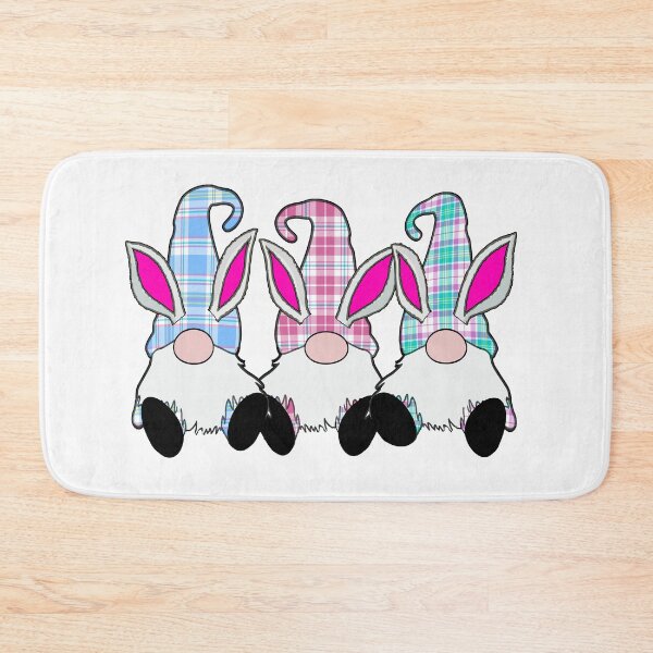Item preview, 3 Easter Gnomes Pastel plaid hats Spring Bunny Ears Rabbit Cute designed and sold by funnytshirtemp.