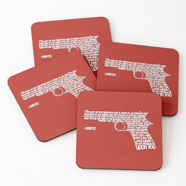 Item preview, Pulp Fiction Ezekiel 25:17 Speech Text Inside Gun designed and sold by SyzygyCreative.