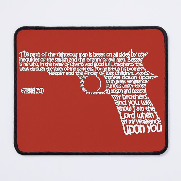 Item preview, Pulp Fiction Ezekiel 25:17 Speech Text Inside Gun designed and sold by SyzygyCreative.