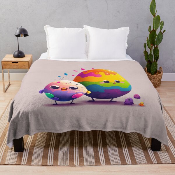 Item preview, Cute Chick and Rainbow Colored Egg - Abstract Art designed and sold by quick-drops.