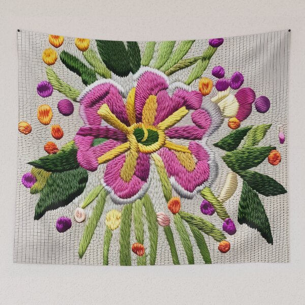 Item preview, Embroidered Garden Flowers, Heidi designed and sold by Magia Design.