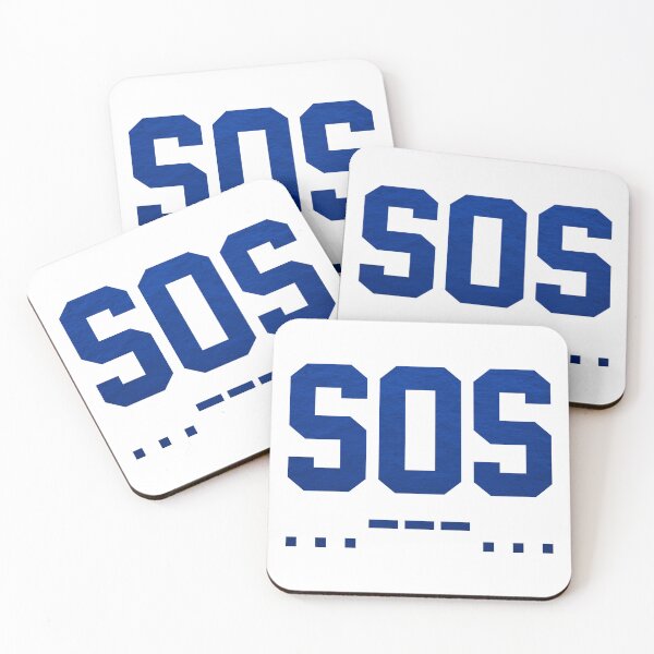 Artikelvorschau, SOS Morsecode Minimalistisch Blau entworfen und verkauft von everything4eva.