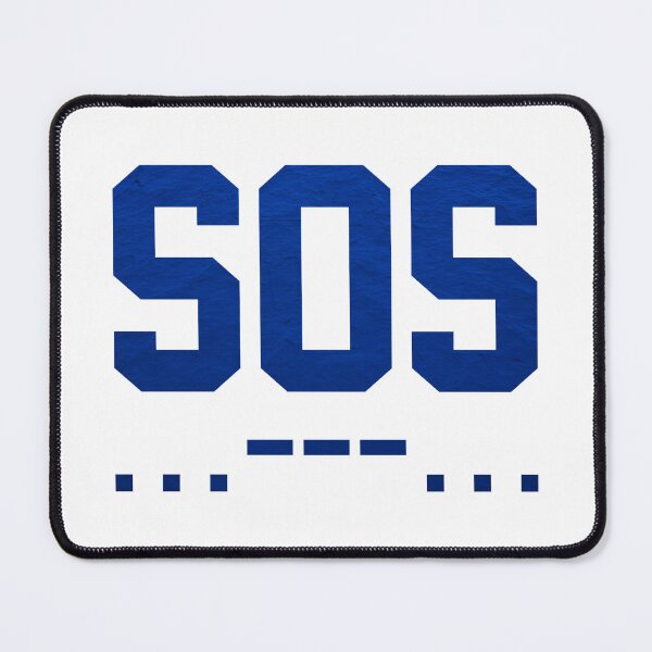 Item preview, SOS Morse Code Minimalist Blue designed and sold by everything4eva.