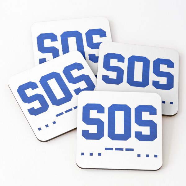 Artikelvorschau, SOS Morsecode Minimalistisch Blau entworfen und verkauft von everything4eva.