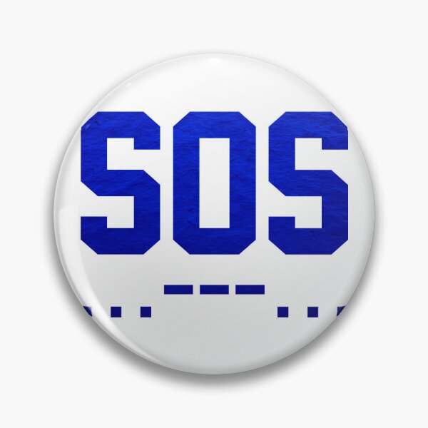 Artikelvorschau, SOS Morsecode Minimalistisch Blau entworfen und verkauft von everything4eva.