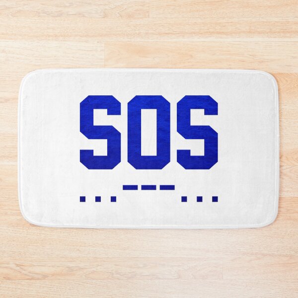 Item preview, SOS Morse Code Minimalist Blue designed and sold by everything4eva.