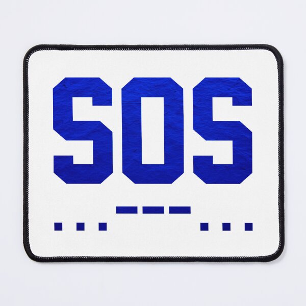Item preview, SOS Morse Code Minimalist Blue designed and sold by everything4eva.