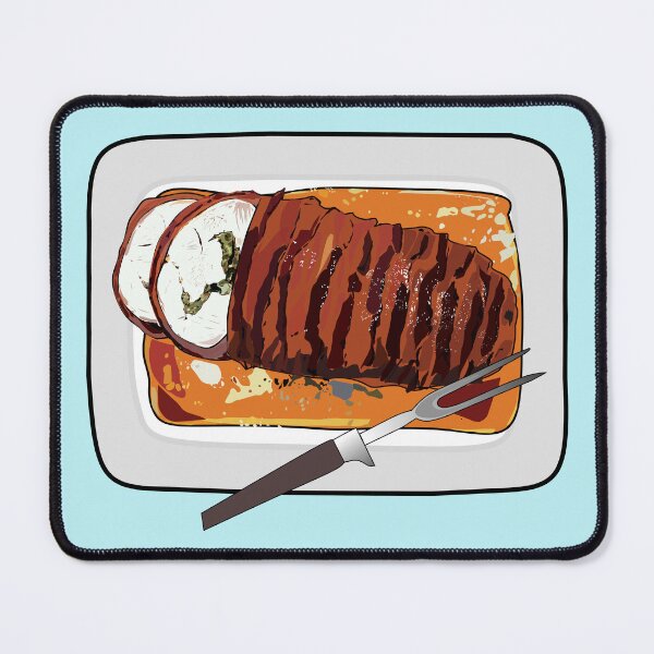 Item preview, Roast turkey breast cartoon illustration designed and sold by Misscartoon.
