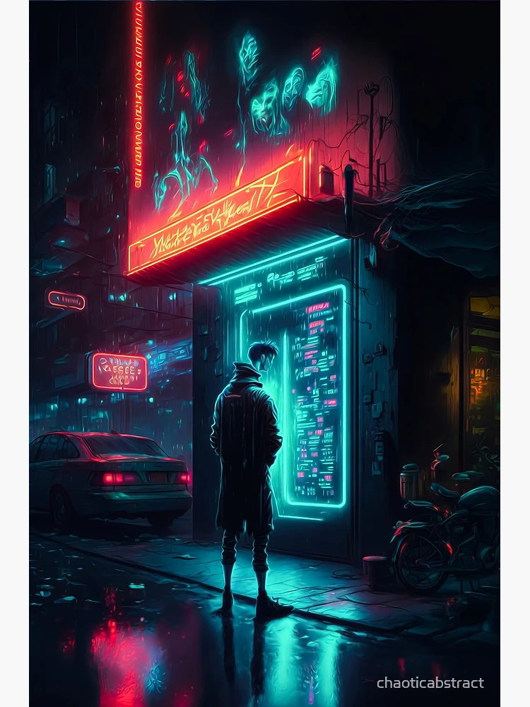 Neon Punk #004 Framed Vertical newest Poster