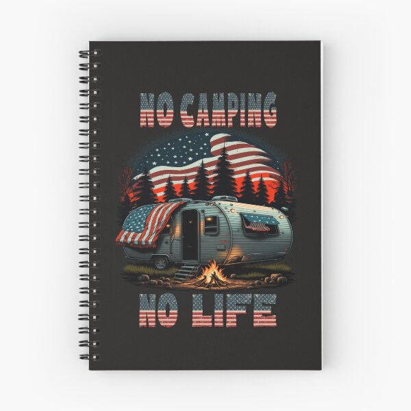 Item preview, No Camping, No Life - Camping Caravan USA Flag designed and sold by druckfun.