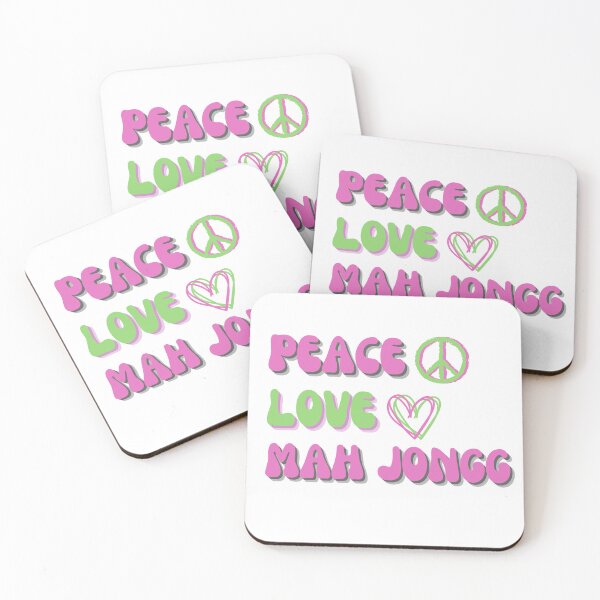 Item preview, Peace Love Mah Jongg designed and sold by ModernMahjong.