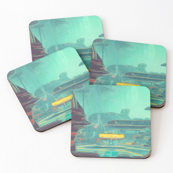 Item preview, Vintage neon city | Retro futurism designed and sold by MrDoze.
