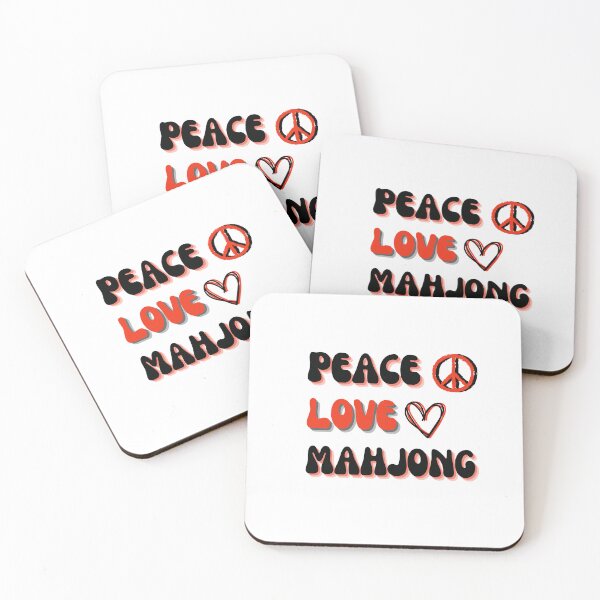 Item preview, Peace Love Mahjong (See other product for Peace Love Mah Jongg) designed and sold by ModernMahjong.