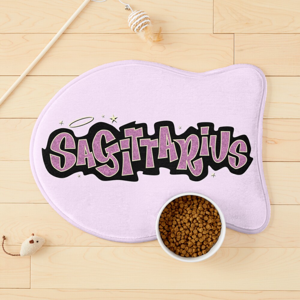 sagittarius bratz style - iconic pink glitter font logo cute y2k aesthetic  Mounted Print for Sale by sweetnsourbunny