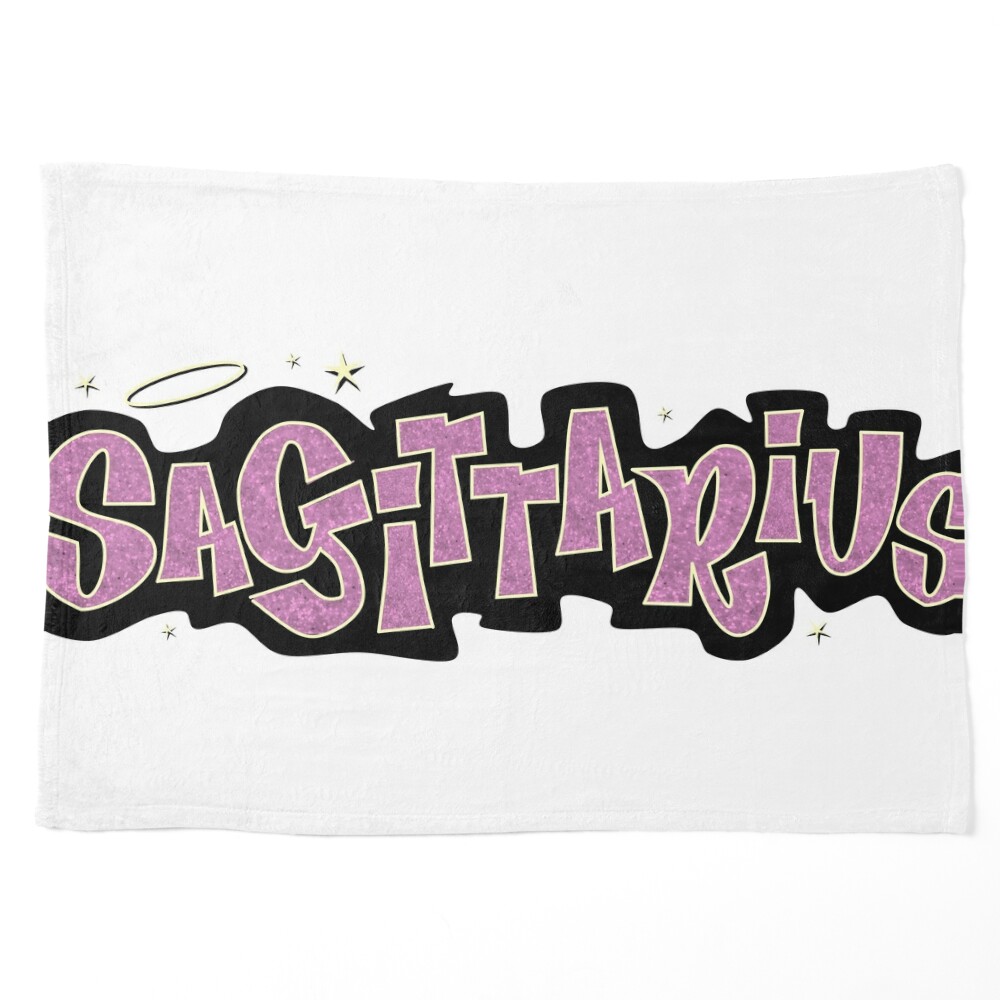 sagittarius bratz style - iconic pink glitter font logo cute y2k aesthetic  Mounted Print for Sale by sweetnsourbunny