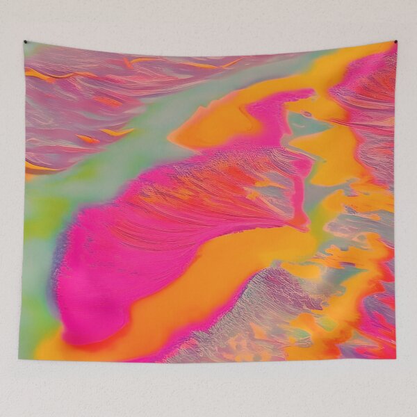 Item preview, Pink, Orange Water Flow Art designed and sold by asurtiumgreen.