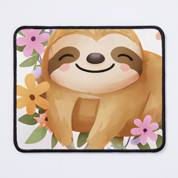 Item preview, Cute happy watercolor sloth  designed and sold by FairySpore.