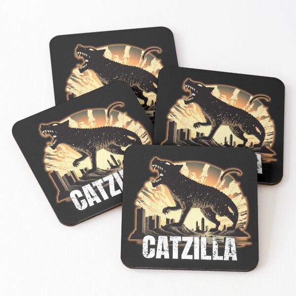 Item preview, Catzilla destroying the city black designed and sold by MeditationMind.