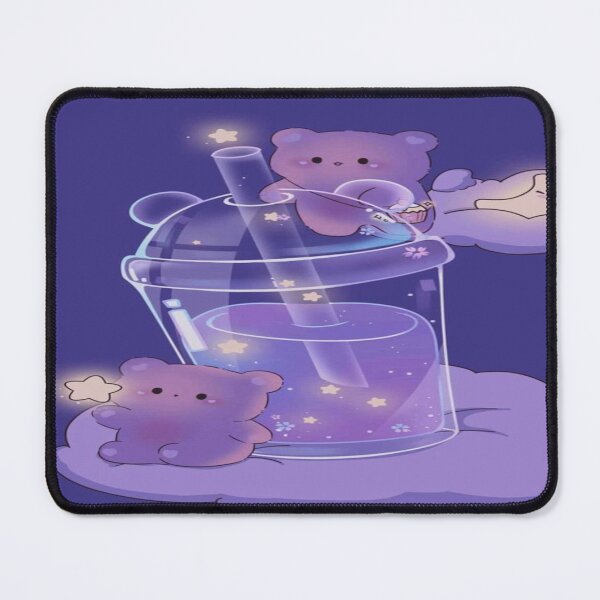 Aperçu de l'œuvre Cute Anime Teddy Bear restant avec les étoiles et la lune. créée et vendue par WonderPrint6.