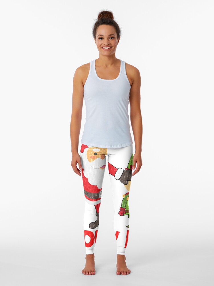 Touch my elf Christmas Fun and Naughty Leggings for Sale by fermo