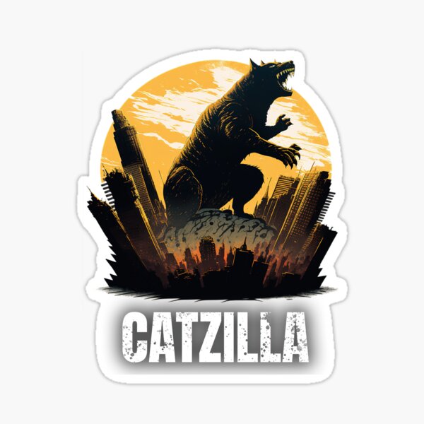 Item preview, Catzilla monster black designed and sold by MeditationMind.