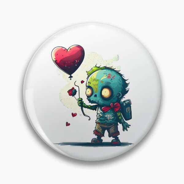 Artikelvorschau, Cute Zombie Lost Heart Ballon entworfen und verkauft von MLArtifex.