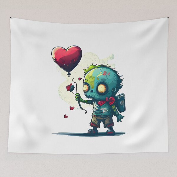 Item preview, Cute zombie lost heart balloon designed and sold by MLArtifex.