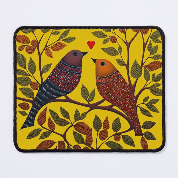 Item preview, Gond Style Bird Painting Valentines day touch designed and sold by Juliascutecornr.