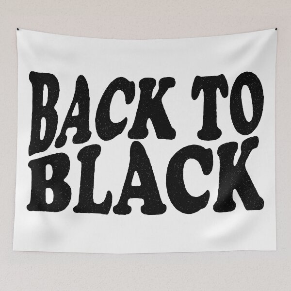 Item preview, Back to black cool text designed and sold by PrintsyGal.