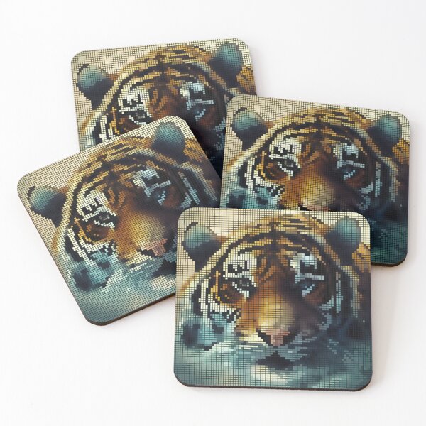 Item preview, Tiger Pixel 8-bit Art designed and sold by PixelDripped.