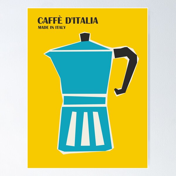 Item preview, Coffee art print, Retro 70s, Italy, Food art, Bar, Kitchen decor, Vibrant art, Groovy designed and sold by KristinityArt.